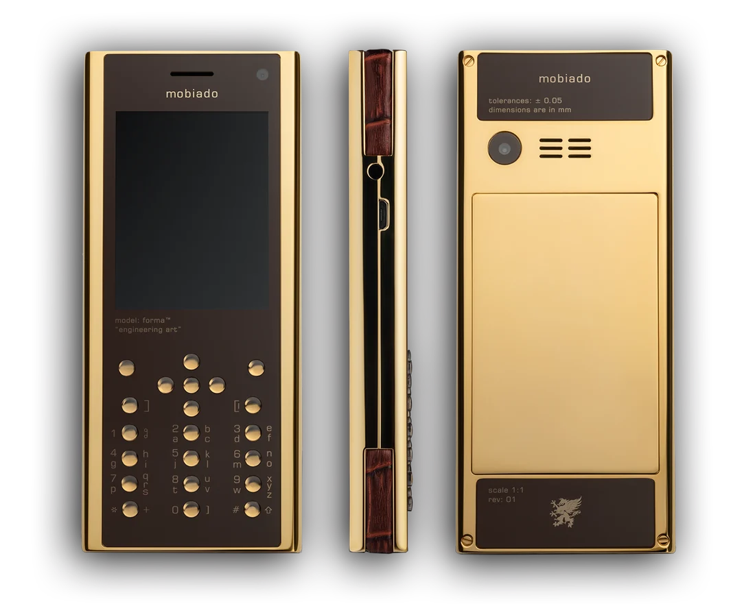 Mobiado Gold Brown, front, side and back views.