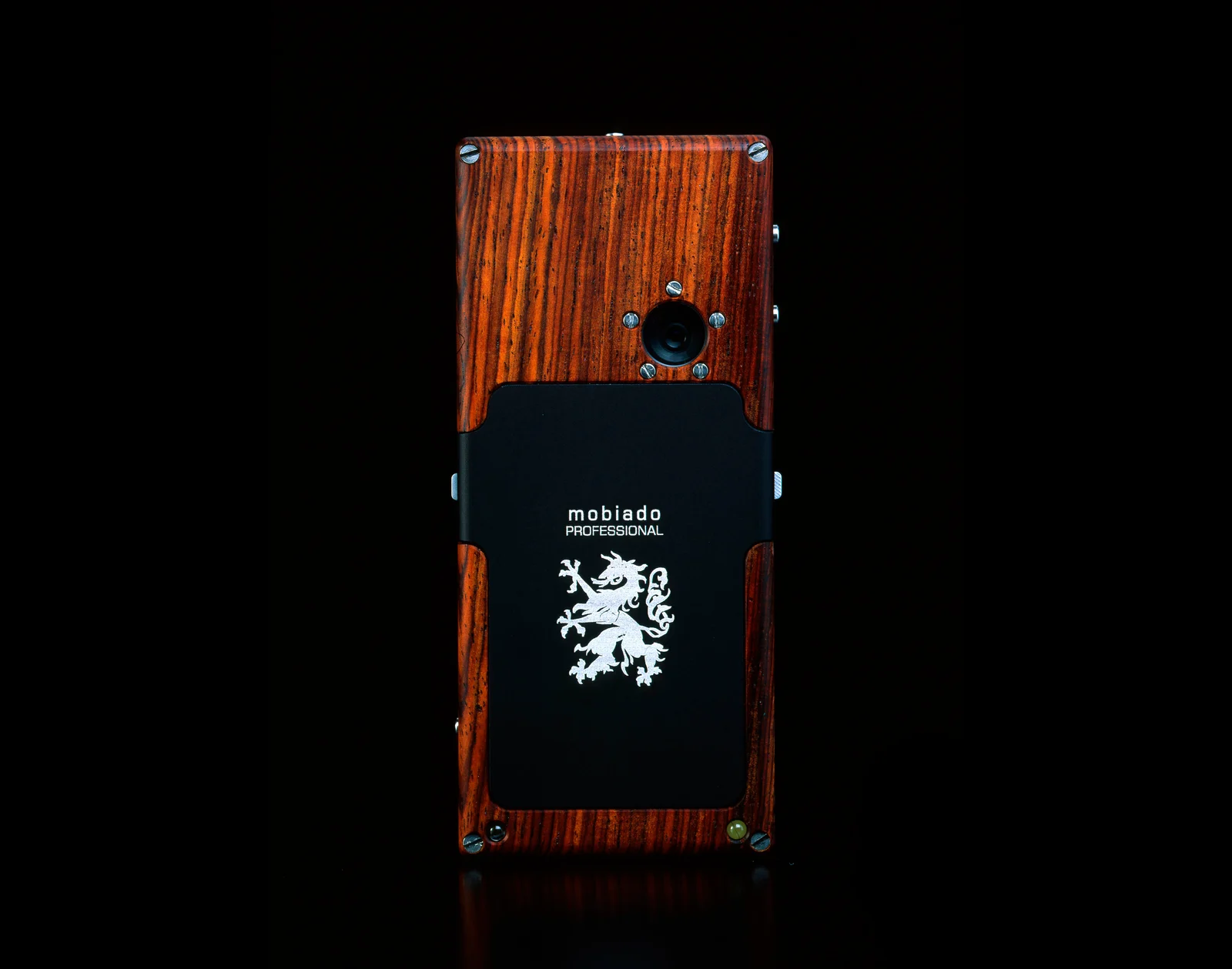The Cocobolo wood back of the Professional EM.